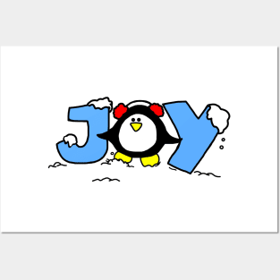 Christmas Joy Penguin Posters and Art